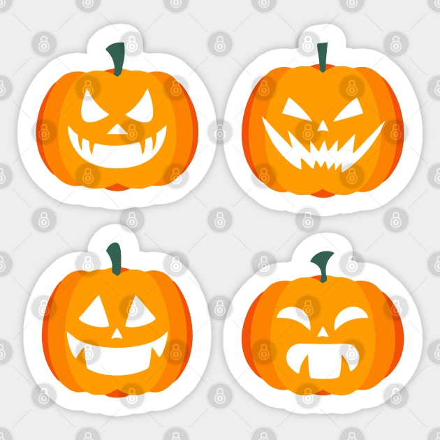 Halloween Pumpkins Sticker by area-design